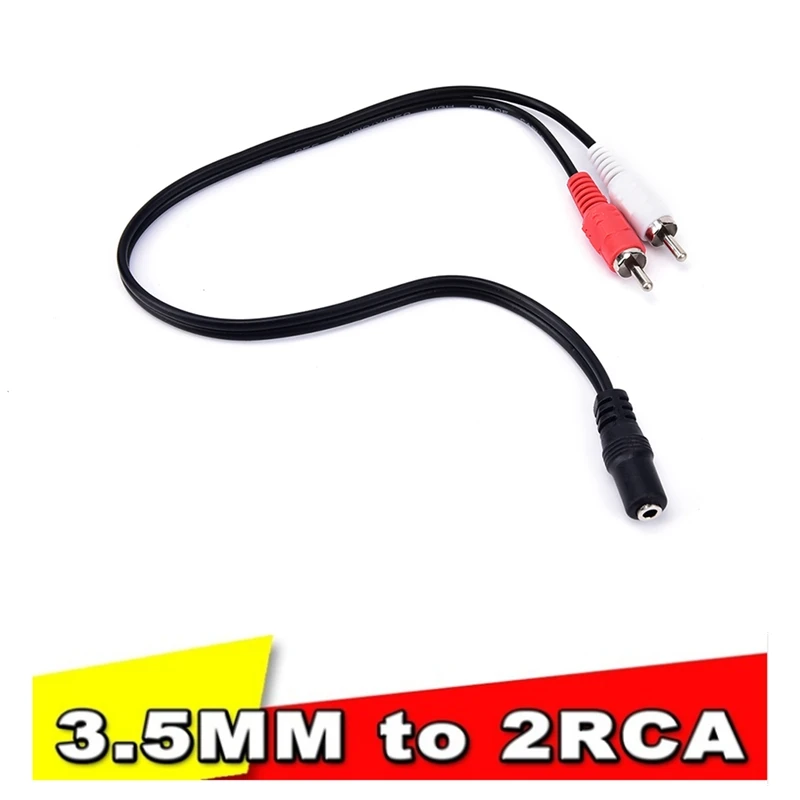 

3.5mm Y Adapter 2RCA Audio Cables Stereo AUX Female To Mini Jack To Male 2 RCA Plug Y Adapter 1/8 Stereo Splitter Connector Wire