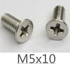 

New Free Shipping 100pcs M5X10 M5 Thread Diameter 10mm Length Titanium Ti Flat Head Screws,Titanium philips countersunk head scr