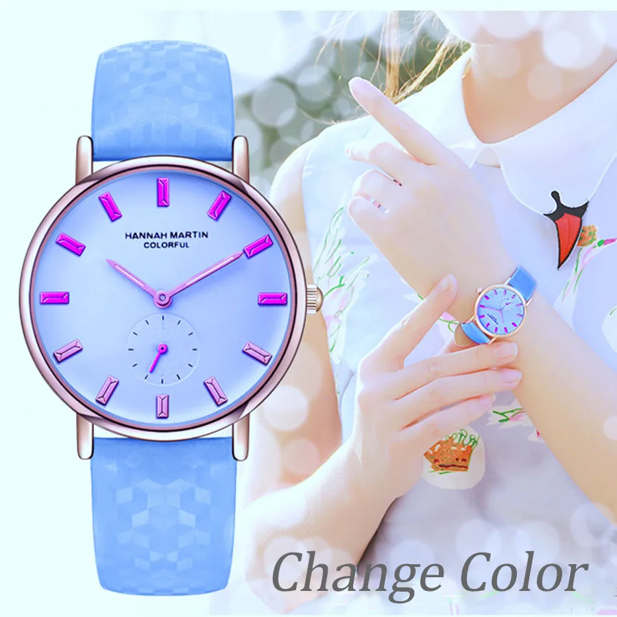 

Hannah Martin Watch Women Quartz Change Color Creative Ladies Romantic Bracelet Dropshipping Hot Sale Reloj Mujer Hot Quality