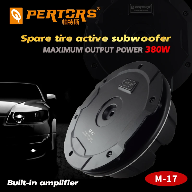 Altavoz de Audio para coche, amplificador de potencia incorporado para neumático repuesto, máx. 380W, bafle de graves puro|Altavoces con subgraves incluidos| - AliExpress