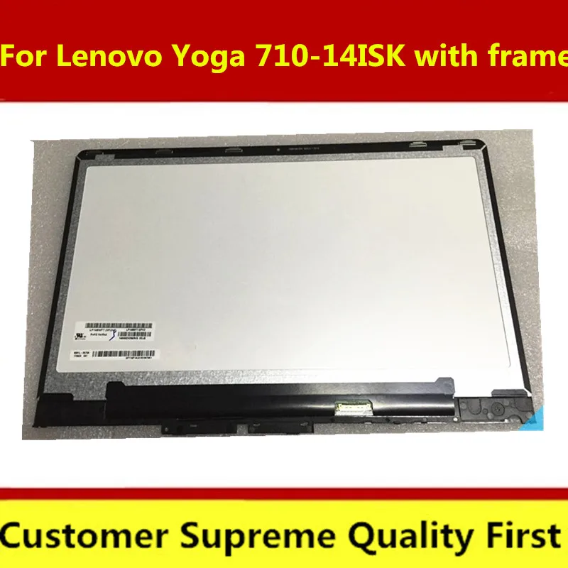 ЖК-дисплей для ноутбука Lenovo Yoga 710-14ISK 80TY сенсорная стеклянная панель дигитайзер в