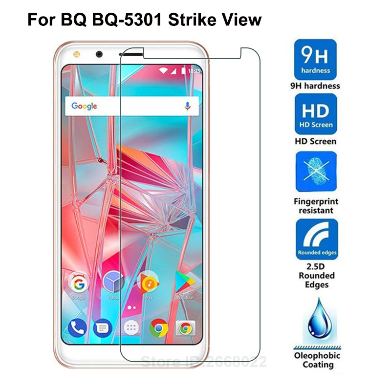 

BQ BQ-5301 Strike View Tempered Glass Not Full Cover Case Screen protector 5.0" Phone protective Glass Film For BQ5301 BQ 5301