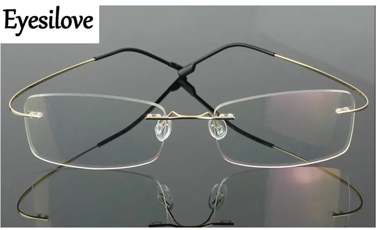 Eyesilove ультра-легкая бесконтактная оптическая рамка очки Рамка памяти очки с титановой оправой для от близорукости, по рецепту оправы для очков