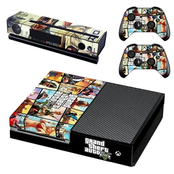 

GTA5 Style Vinyl Skin Sticker Cover For Xbox ONE Console with 2 Controllers Protective Skin Decal For Xbox One Gamepad