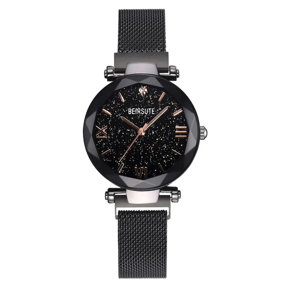 

New Starry Sky Women Watches Magnetic Stainless Steel Mesh Strap Ladies Quartz Wrist Watches zegarek damski relogio feminino