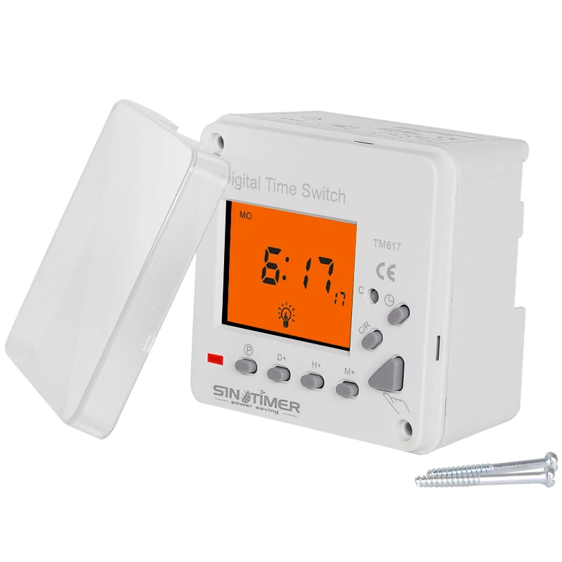 TM617 220V 230V 110V AC Electronic Digital 7 Day Weekly Electronic Programmable Timer Switch Time Relay Clock Control Blacklight 2