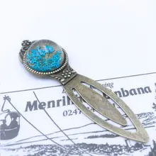 1 шт, в стиле ретро, металлический декор, сушеные Закладка в форме цветка «сделай сам» документ книга клип маркер для школы и офиса для пометки книжных канцелярские подарки для учителей