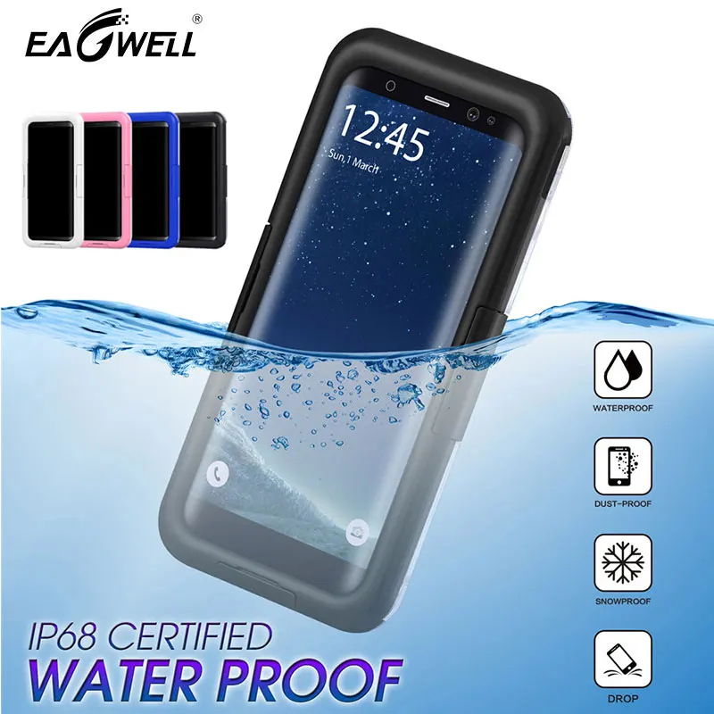 

Eagwell Waterproof 360 Degree Full Cover TPU Case For Samsung Galaxy S9 Plus Swimming Beach Protection Phone Case for Samsung S9