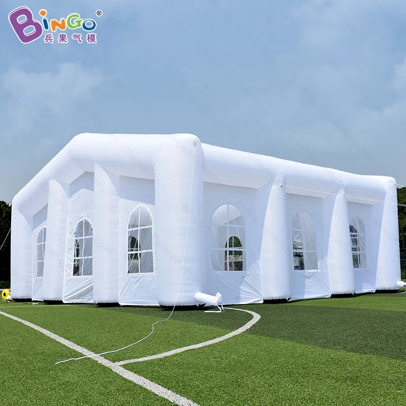 10X10X5 метров, белый цвет, яркий надувной тент, рекламный шатер для вечеринок, игрушечный шатер