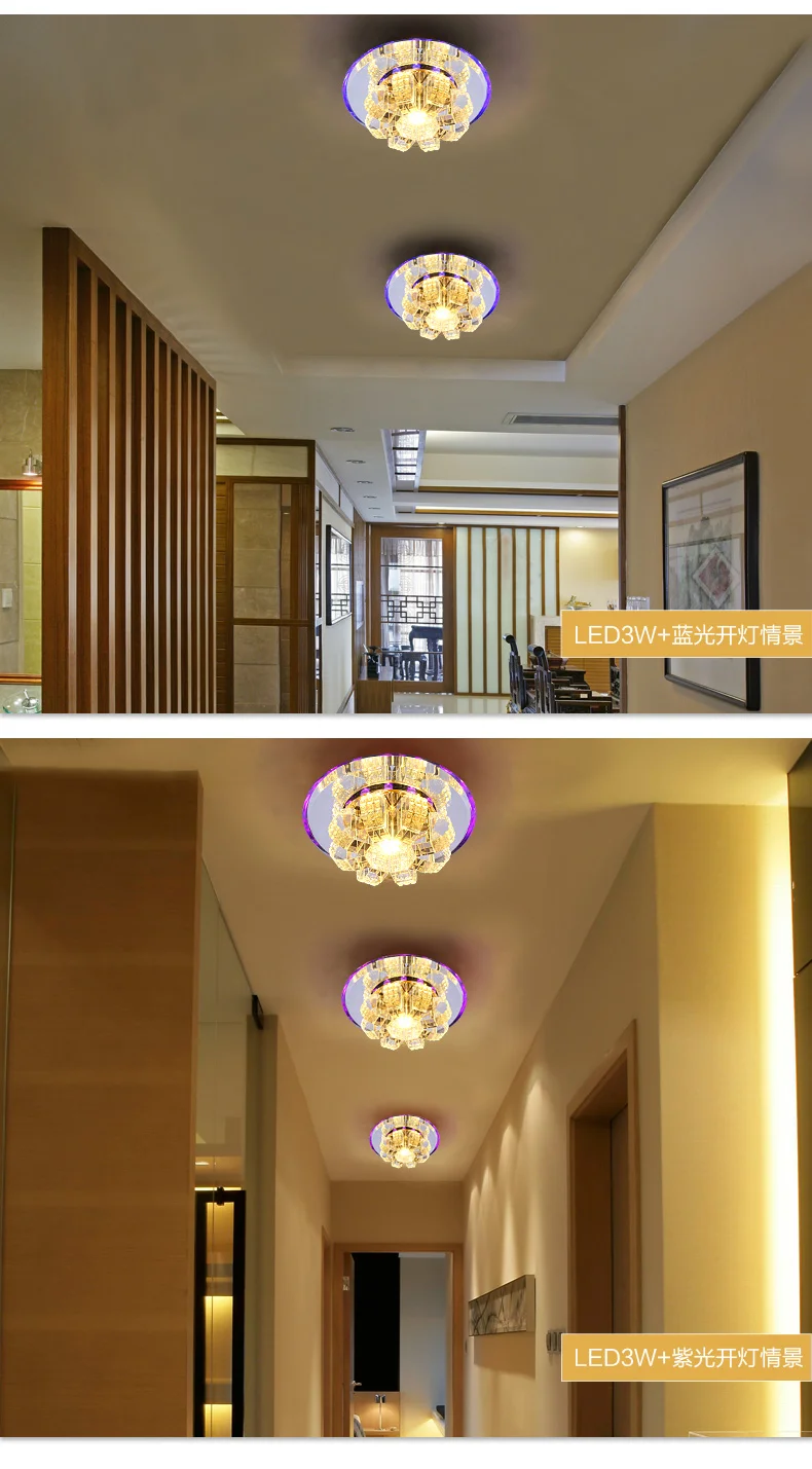 Lâmpada do Teto Luzes de Cristal Buraco Varanda Lâmpada Led Corredor 1 pc 13 High Quality Luzes e Iluminação