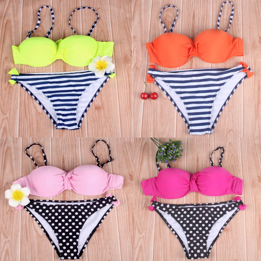 New 2016 Hot Sale Sexy Women Swimwear Brazilian Summer Swimsuit Bikini Push Up Bandage Bikini Set Bathsuit Biquini