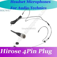 Micwl T70 черный Omni направленность удобные наушники цепляющиеся за уши микрофон для Audio-Technica Беспроводной хироз 4Pin разъем