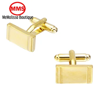 

MeMolissa Fashion Square Gold Cufflinks high-quality copper material Mens Long Sleeve Shirt Cufflinks Wedding Gift