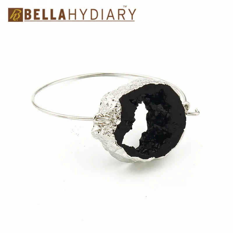 

New Fashion Punk Resin Hollow Circle Big Bangles Bracelets Hand Cuff Adjustable Big Bracelet For Women Bangles Bileklik