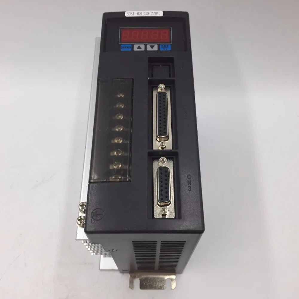 400 Вт CNC AC Серводвигатель + Драйвер комплект 60ST M01330 1.26Nm 220vAC 3000r/мин NEMA24 60 мм для