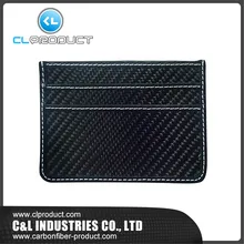 Luxury Real RFID Blocking White Real Carbon Fiber Credit Card Holder Wallets Coin pocket