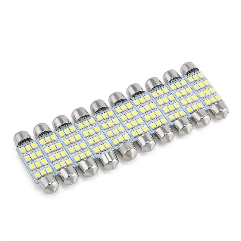 10x3528 12 Автомобильный светодиодный SMD автомобиля гирлянда для салона купольные лампы свет лампы AC/DC 12 V 41 мм