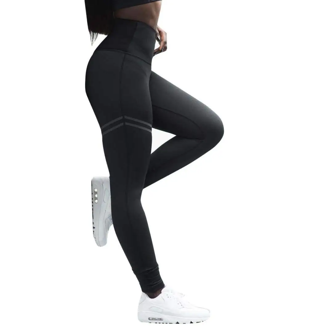 Women's Yoga Pant Solid Color High Waist Leggings Tummy Control Workout