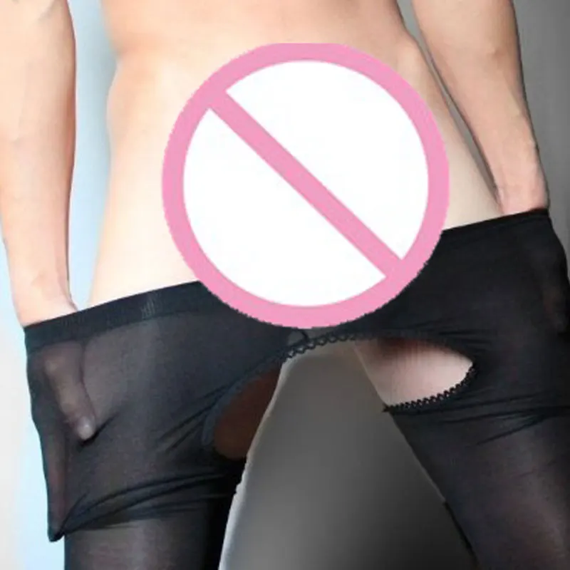 Sexy Mens Open Crotch Tights Pantyhose Transparent Sexy lingerie Leggings See Through Mens Tights Pantyhose For Men