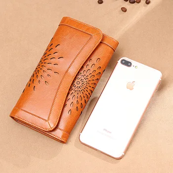 

long wallet leather genuine luxury wallet women purse genuine leather wallet carteira portfel billetera mujer cartera mujer