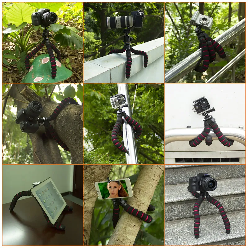 Штатив-Осьминожка, подставка, паук, Гибкий Мобильный мини-штатив Gorillapod для iPhone, GoPro, Canon, Nikon, sony, Настольная камера