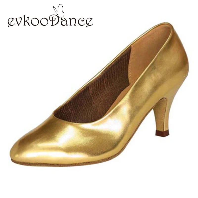 Zapatos De Baile Heel Height 6cm Tan And Gold Comfortable Size US 4 12 Womens Practice