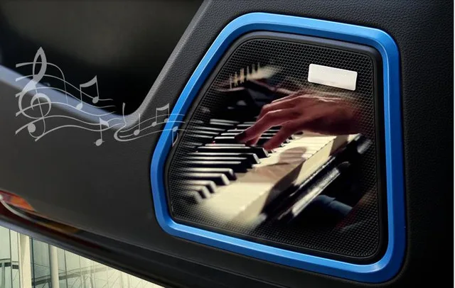 ABS Chrome Door Speaker Cover Trim Frame Decoration For Porsche Macan font b Car b font