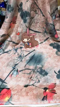 

french net lace fabric for party dress sparkly ZH-1256 glued glitter african Tulle lace fabric