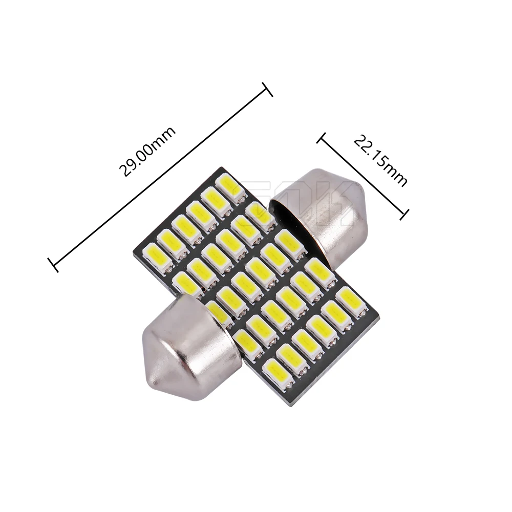 100 шт. авто светодиодные C5W гирлянда 29 мм 28 мм LED 3014 SMD автомобилей LED Купол гирлянда 30LED лампы авто крыши Чтение свет