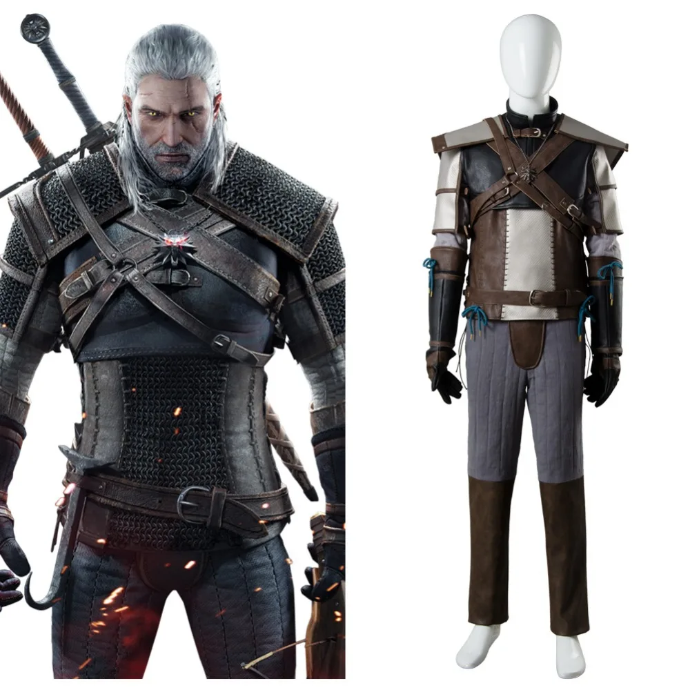 The Witcher 3 Wild Hunt Cosplay Geralt of Rivia Costume