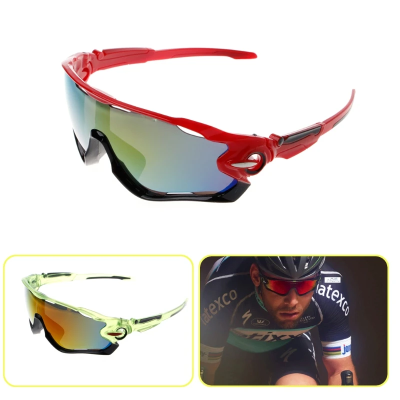 Cycling Equipment Sport Cycling Eyewear Outdoor Bicycle Sunglasses Eyewear UV400 Lens Sunglasses Bag Sunglasses box triangle design mirror lens sunglasses