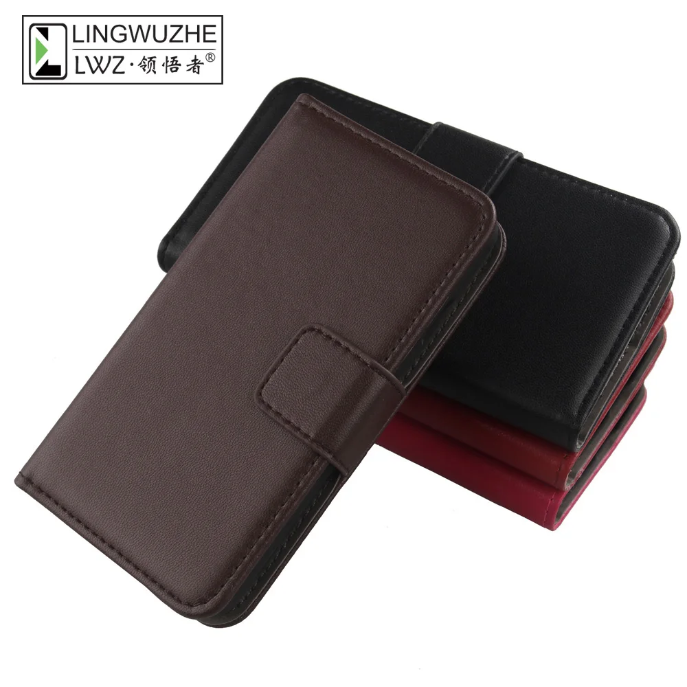 Genuine Leather Case For Fly Cirrus 6 FS508 Flip Wallet Style Phone Bag Cover Cases | Мобильные телефоны и аксессуары
