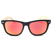 5Colors Wholesale Classical PC Frame with Bamboo Temple Sunglasse and Polarized REVO Lens Spring hinges 1Lot=12pcs