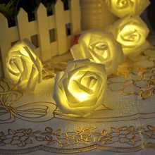 Romentic 20LED Bulb String Lights Rose Flower Fairy Led String For Wedding Garden Party Christmas Decoration — ALI88