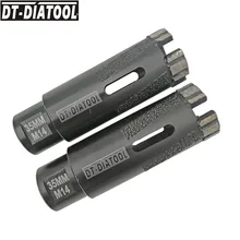 DT_DIATOOL 2pcs/set Diameter 35mm Laser Welded segmented With Side Protection m14 Thread Diamond Dry Drilling Hole Saw Core Bits