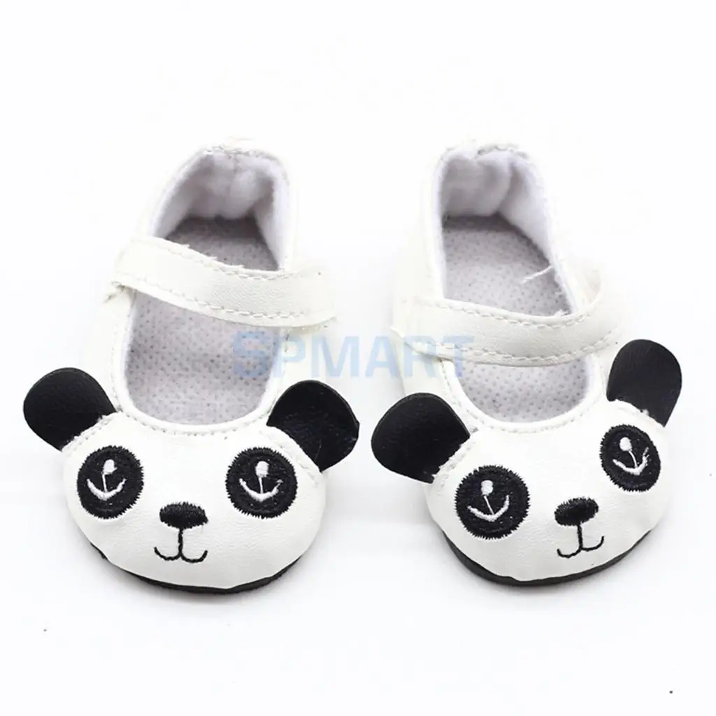 Милые дизайнерские туфли на плоской подошве с рисунком панды; 18 дюймов; Аксессуары для кукол My Life Journey