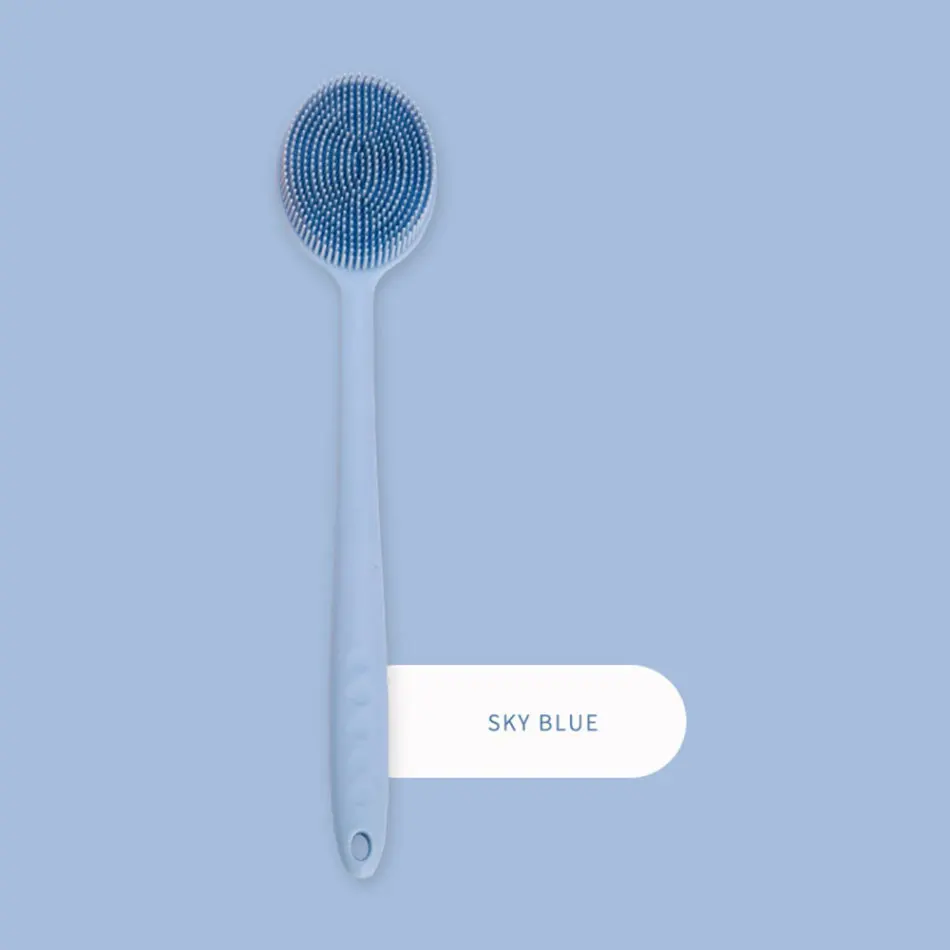 38 см Силиконовая Массажная щетка для ванны длинной ручкой корпус ванны кисть для ухода за кожей Душ пилинг инструмент