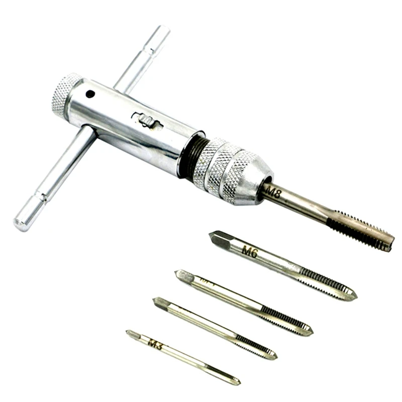 M3 M8 Lengthen Reversible T Handle Ratchet Tap Taps Wrenches Wire