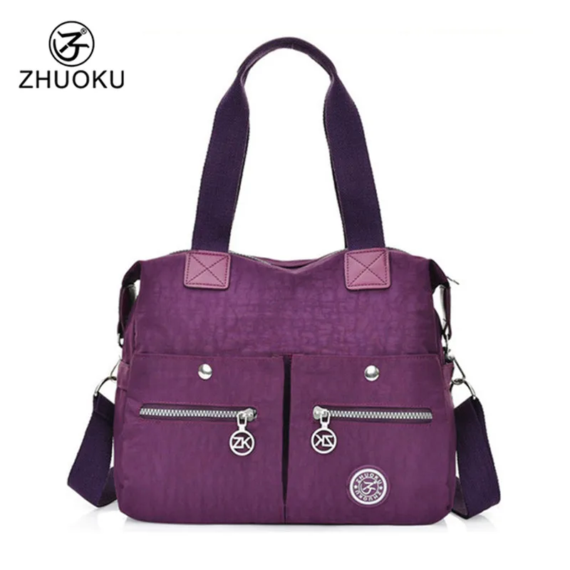 

ZHUOKU Handbag High Capacity Shoulder Bags Women Messenger Bags Original Authentic Brand Design Female Tote Bag YM103
