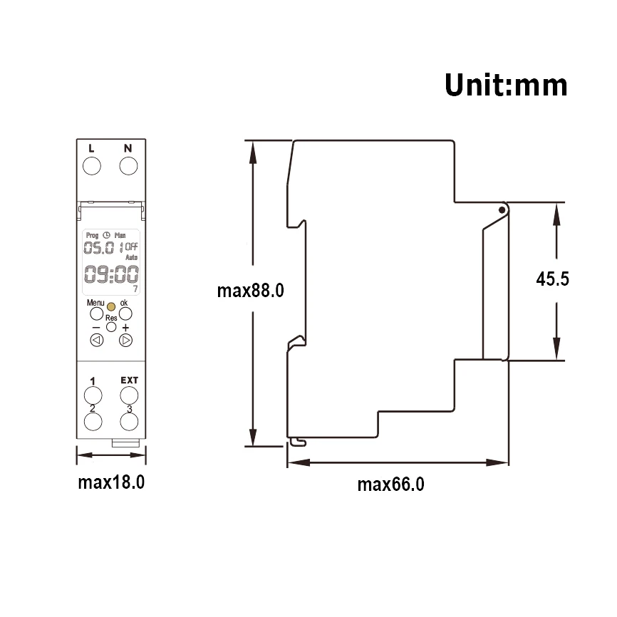 Minuterie programmable sur rail DIN, interrupteur à déclencheur externe,  technologie unique, prix d'usine, 18mm - AliExpress