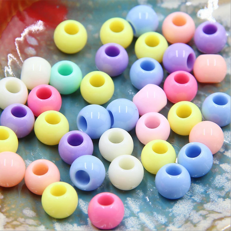 Free Shipping 10MM Mixed Color Acrylic Beads Assorted Bright Colors