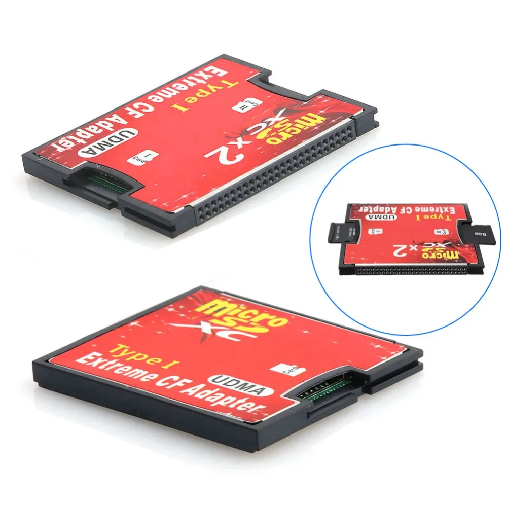 1/2 порта слот Micro SD SDHC TF для CF Type I Flash Compact Card Reader адаптер|Картридеры| |