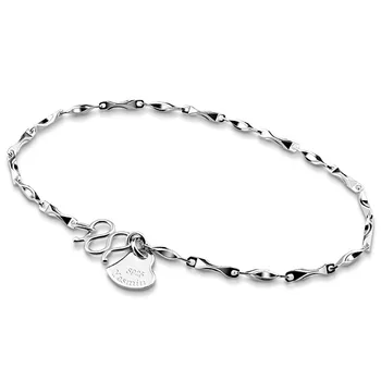

Fashion Sterling Silver Simple Link Chain Bracelets Solid 925 Silver Woman And Man Bracelet And Bangle for Women Jewelry Gifts