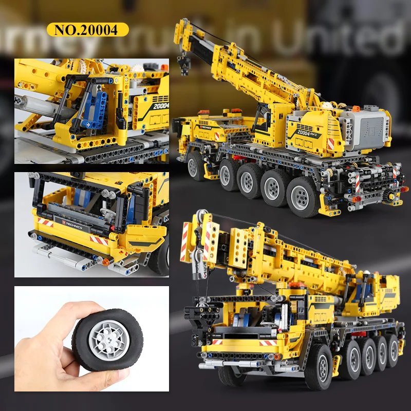20004 Technic Электрический кран модель грузовика строительные блоки кирпичи