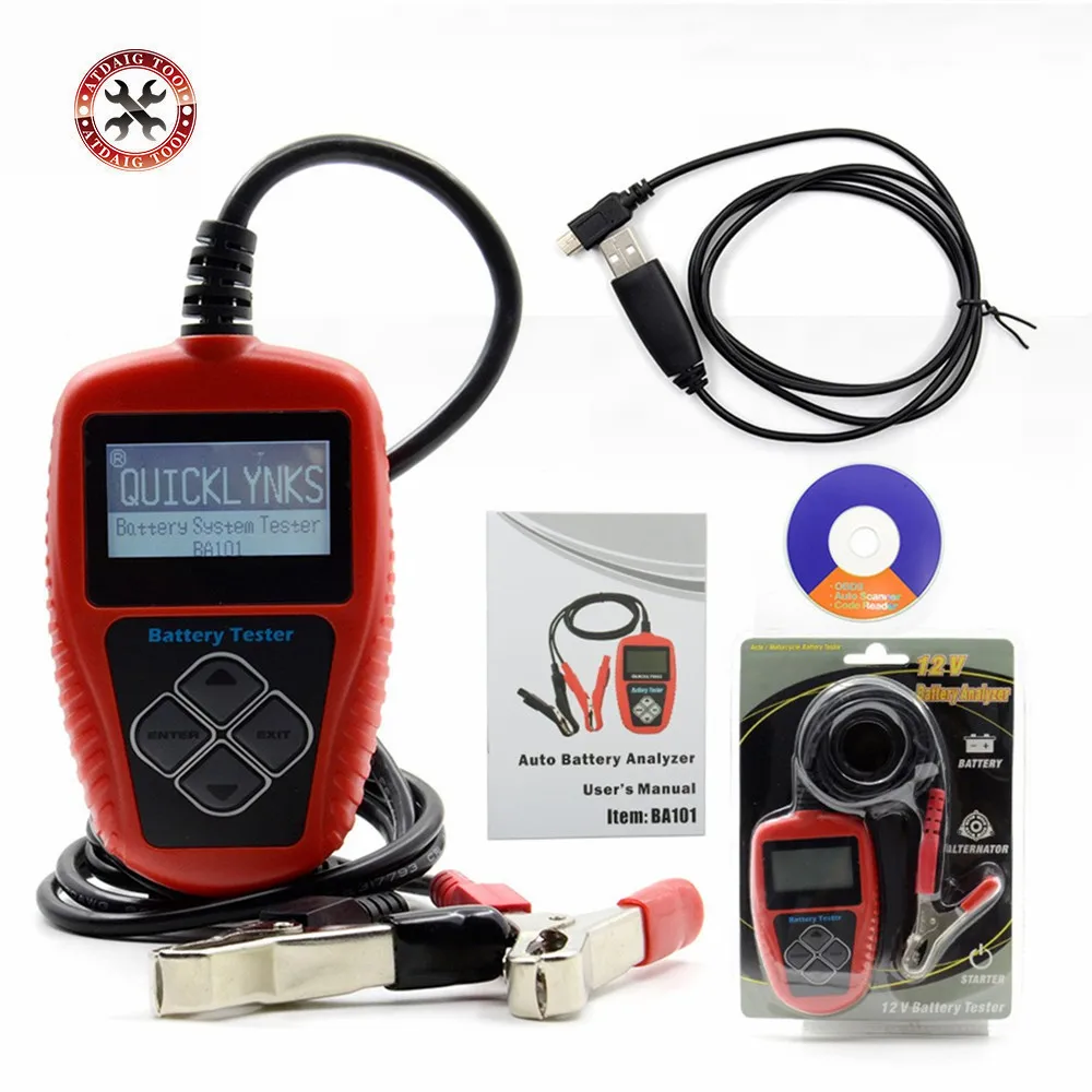 New Arrival QUICKLYNKS BA101 Automotive 12V Vehicle Battery Tester