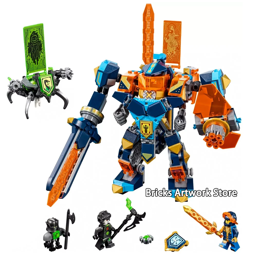 

567Pcs Fit Legoness 72004 Nexo Knights The Future High-tech Magic Armored Ares Mech Building Blocks Toys For Kid Christmas Gifts