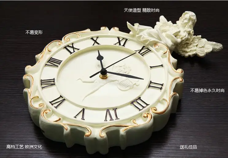 Европейский ангел настенные часы Ретро Личность Сельский искусство часы и часы Современный дизайн потертый шик