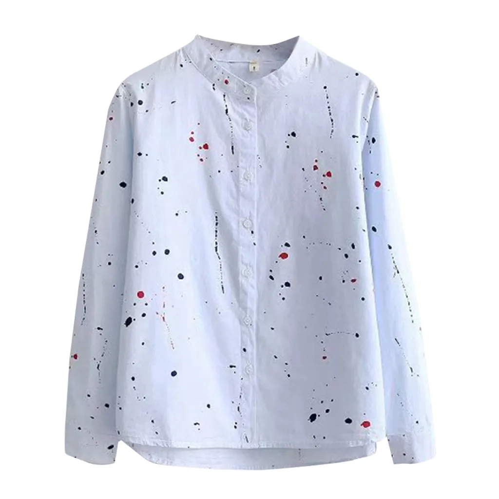 

Fashion Blouse Women Long Sleeve Print Button Korean Shirt Casual Loose Blouse Womens Tops and Blouses Blusas Mujer de Moda 2019