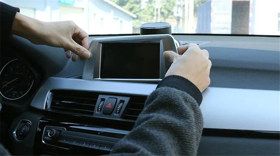 YAQUICKA Автомобильная интерьерная навигация GPS рамка отделка наклейка ободок для BMW