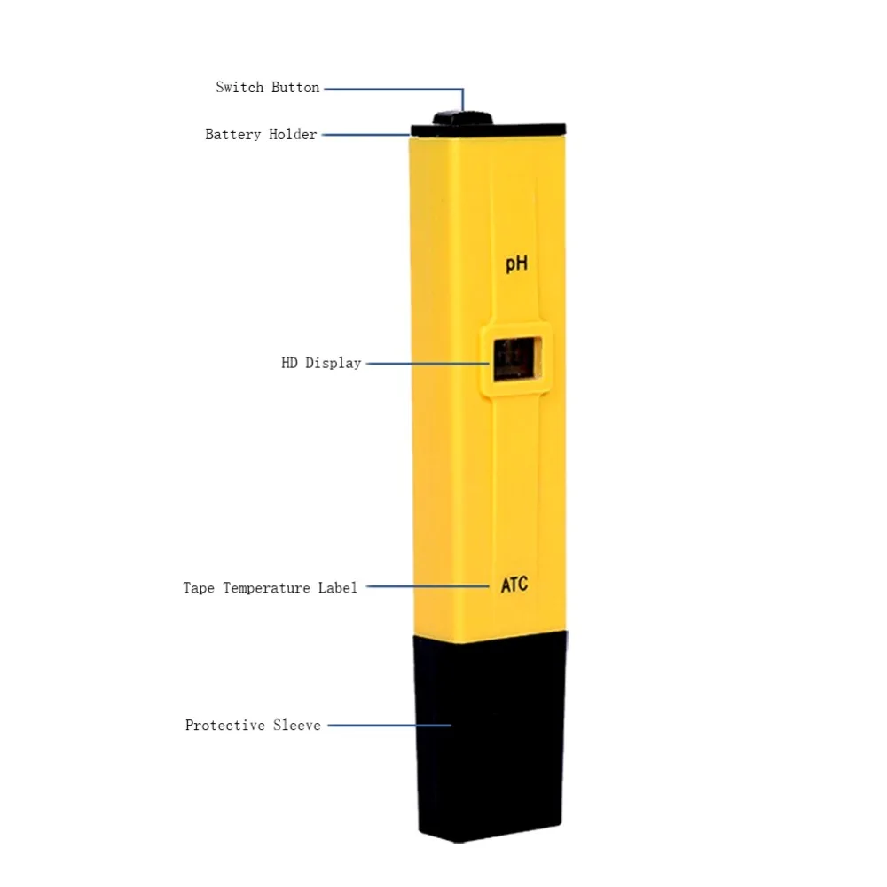 Портативный для измерения температуры воды 0,1 высокая точность pH Измеритель диапазон измерения pH Ручка для питьевой воды домочадца Аквариумы